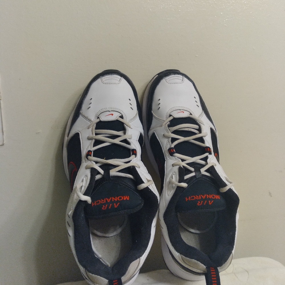 Mens Nike Air Monarch IV 415445-101 Black and White Sneakers Size 14 - Picture 14 of 16